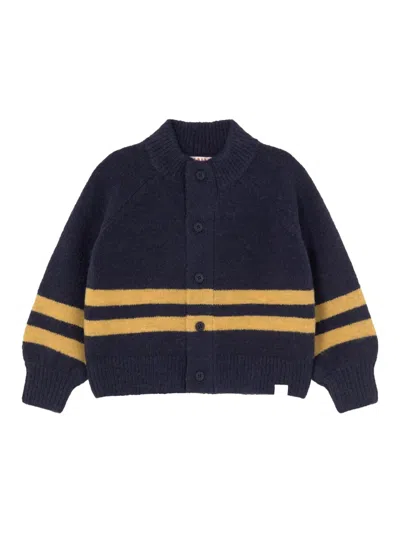 Tinycottons Mini Cardigan For Kids In Blue