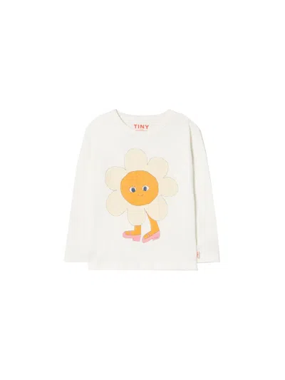 Tinycottons Mini Floral Print T-shirt In White
