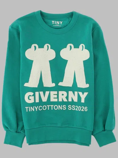 Tinycottons Mini Frog Graphic Sweatshirt In Green