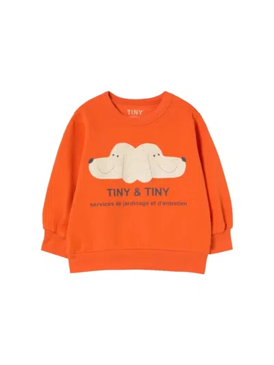 Tinycottons Mini Graphic Sweatshirt For Girls In Red