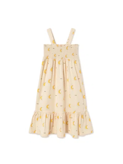 Tinycottons Mini Organic Cotton Dress For Kids In Beige