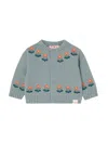 Tinycottons Mini Unisex Cardigan In Green