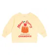 Tinycottons Mont Cherry Cotton Jersey Sweatshirt In White