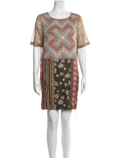 Pre-owned Tinycottons Patterned Mini Dress In Multicolor