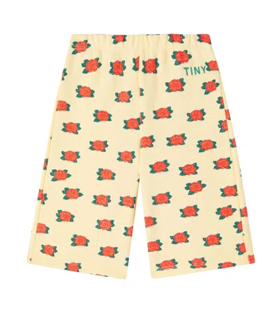 Tinycottons Printed Cotton Jersey Sweatpants In Yellow