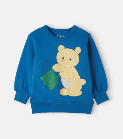 Tinycottons Printed Cotton Jersey Sweatshirt In Blue