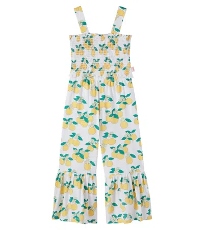 Tinycottons Kids' Printed Shirred Cotton-blend Top And Pants Set In Multi