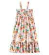 Tinycottons Strawberries Shirred Cotton Dress In Pink