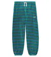 Tinycottons Striped Cotton Terry Sweatpants In Blue