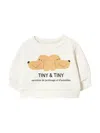 Tinycottons "tiny & Tiny Baby" Sweatshirt In White
