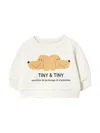 Tinycottons "tiny & Tiny Baby" Sweatshirt In White