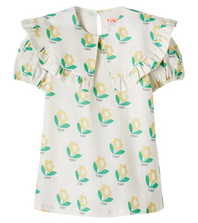 Tinycottons Kids' Tiny Flower Linen And Cotton Dress In Multi