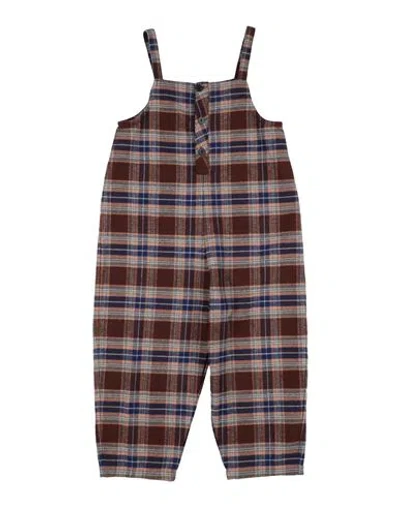 Tinycottons Babies'  Toddler Girl Jumpsuit Brown Size 6 Cotton