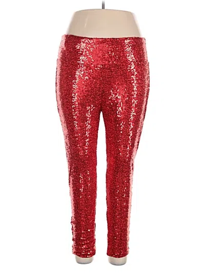 Pre-owned Tipsy Elves Active Pants In Red