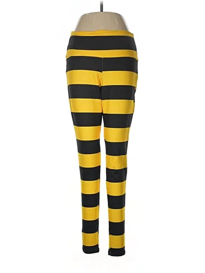 Pre-owned Tipsy Elves Leggings In Yellow
