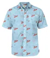 Tipsy Elves Men's Fun Usa Button Down Shirt In Let Freedom Ride Hawaiian In Blue