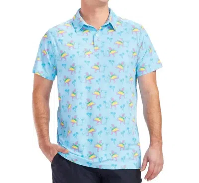 Tipsy Elves Tacosaurus Golf Polo Shirt In Blue