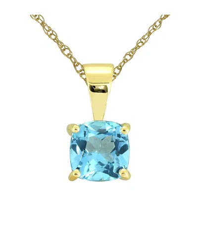 Tiramisu 10k 1.00 Ct. Tw. Swiss Blue Topaz Necklace In Gold