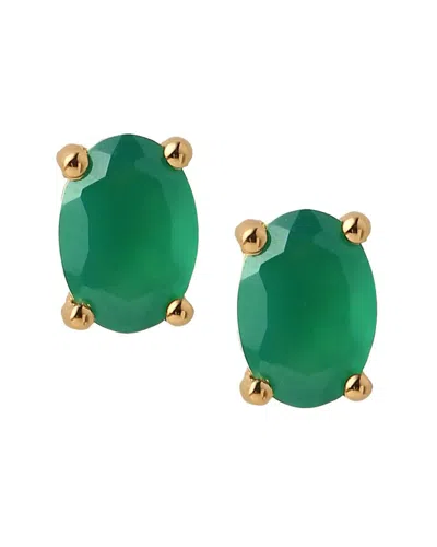 Tiramisu 10k 1.47 Ct. Tw. Green Onyx Studs