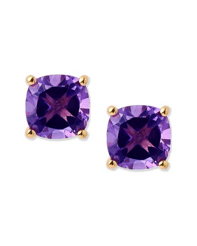 Tiramisu 10k 1.60 Ct. Tw. Amethyst Earrings In Purple