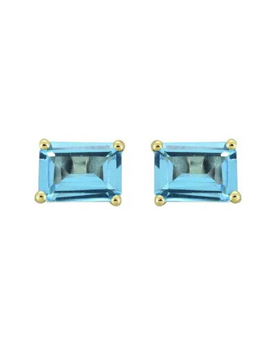 Tiramisu 10k 1.80 Ct. Tw. Swiss Blue Topaz Studs In Gray