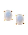 Tiramisu 10k 2.11 Ct. Tw. Rainbow Moonstone Studs