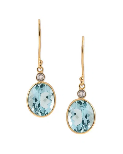 Tiramisu 10k 5.94 Ct. Tw. Gemstone Earrings In Blue