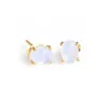 Tiramisu 10k Yellow Gold Rainbow Moonstone Post Earring