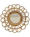 Tiramisu 12in Arthemus Round Rattan Cane Wall Mirror