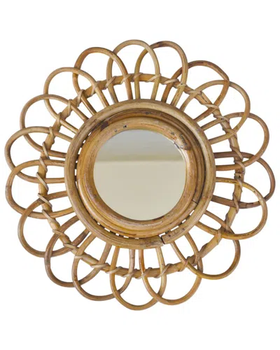 Tiramisu 12in Arthemus Round Rattan Cane Wall Mirror