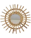 Tiramisu 12in Rattan Cane Vintage Style Wall Mirror