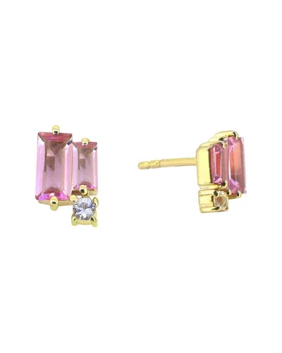 Tiramisu 14k 1.40 Ct. Tw. Gemstone Earrings In Pink