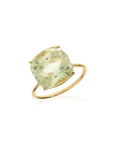 Tiramisu 14k 6.51 Ct. Tw. Green Amethyst Statement Ring In Gold