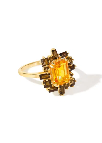 Tiramisu 14k Over Silver 4.00 Ct. Tw. Gemstone Solitaire Ring In Brown