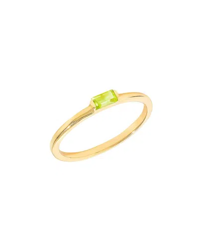 Tiramisu 14k Over Silver 0.12 Ct. Tw. Peridot Solitaire Ring In No Color