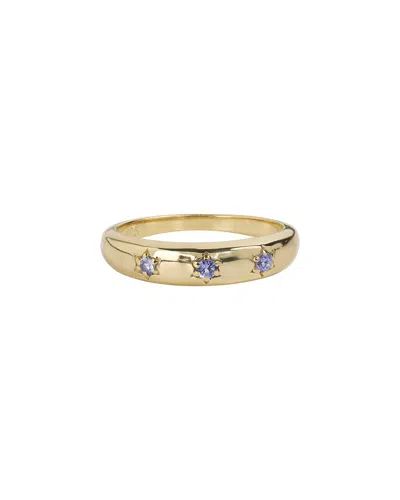 Tiramisu 14k Over Silver 0.15 Ct. Tw. Tanzanite Ring In Gold