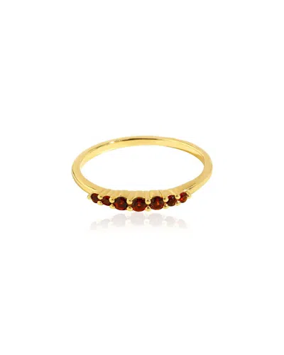 Tiramisu 14k Over Silver 0.21 Ct. Tw. Garnet Ring In Gold