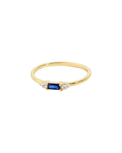 Tiramisu 14k Over Silver 0.23 Ct. Tw. Gemstone Solitaire Ring In Gold