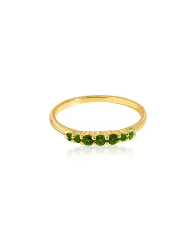 Tiramisu 14k Over Silver 0.28 Ct. Tw. Chrome Diopside Ring In Gold