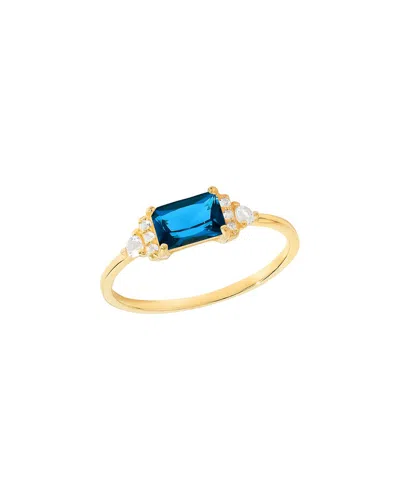 Tiramisu 14k Over Silver 0.54 Ct. Tw. Gemstone Solitaire Ring In Gold