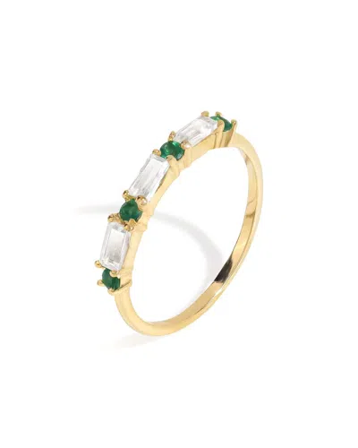 Tiramisu 14k Over Silver 0.58 Ct. Tw. Gemstone Solitaire Ring In Gold