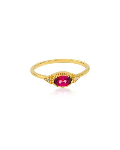 Tiramisu 14k Over Silver 0.63 Ct. Tw. Gemstone Ring In Gold