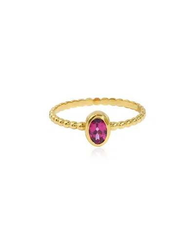 Tiramisu 14k Over Silver 0.63 Ct. Tw. Rhodolite Garnet Ring In Gold