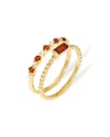 Tiramisu 14k Over Silver 0.64 Ct. Tw. Gemstone Solitaire Ring In Gold