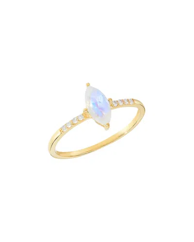 Tiramisu 14k Over Silver 0.81 Ct. Tw. Gemstone Solitaire Ring In Blue