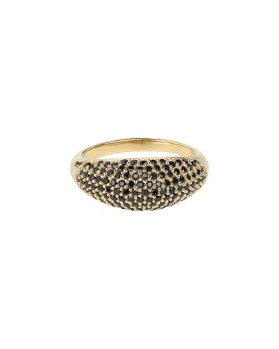 Tiramisu 14k Over Silver 0.82 Ct. Tw. Black Spinel Ring In Gold
