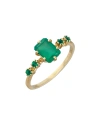 TIRAMISU TIRAMISU 14K OVER SILVER 1.03 CT. TW. GREEN ONYX RING