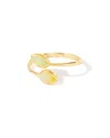 Tiramisu 14k Over Silver 1.03 Ct. Tw. Ethiopian Opal Bypass Ring In Gold