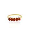 Tiramisu 14k Over Silver 1.07 Ct. Tw. Red Garnet Ring