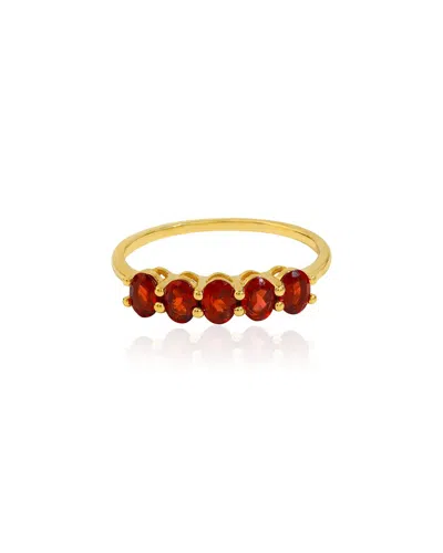 Tiramisu 14k Over Silver 1.07 Ct. Tw. Red Garnet Ring In Gold